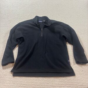 Patagonia Womens Fleece Pullover Quarter Zip Black Outdoor Hiking Size Small